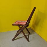 Chaise de plage française en bois de la 1ère moitié du 20ème siècle