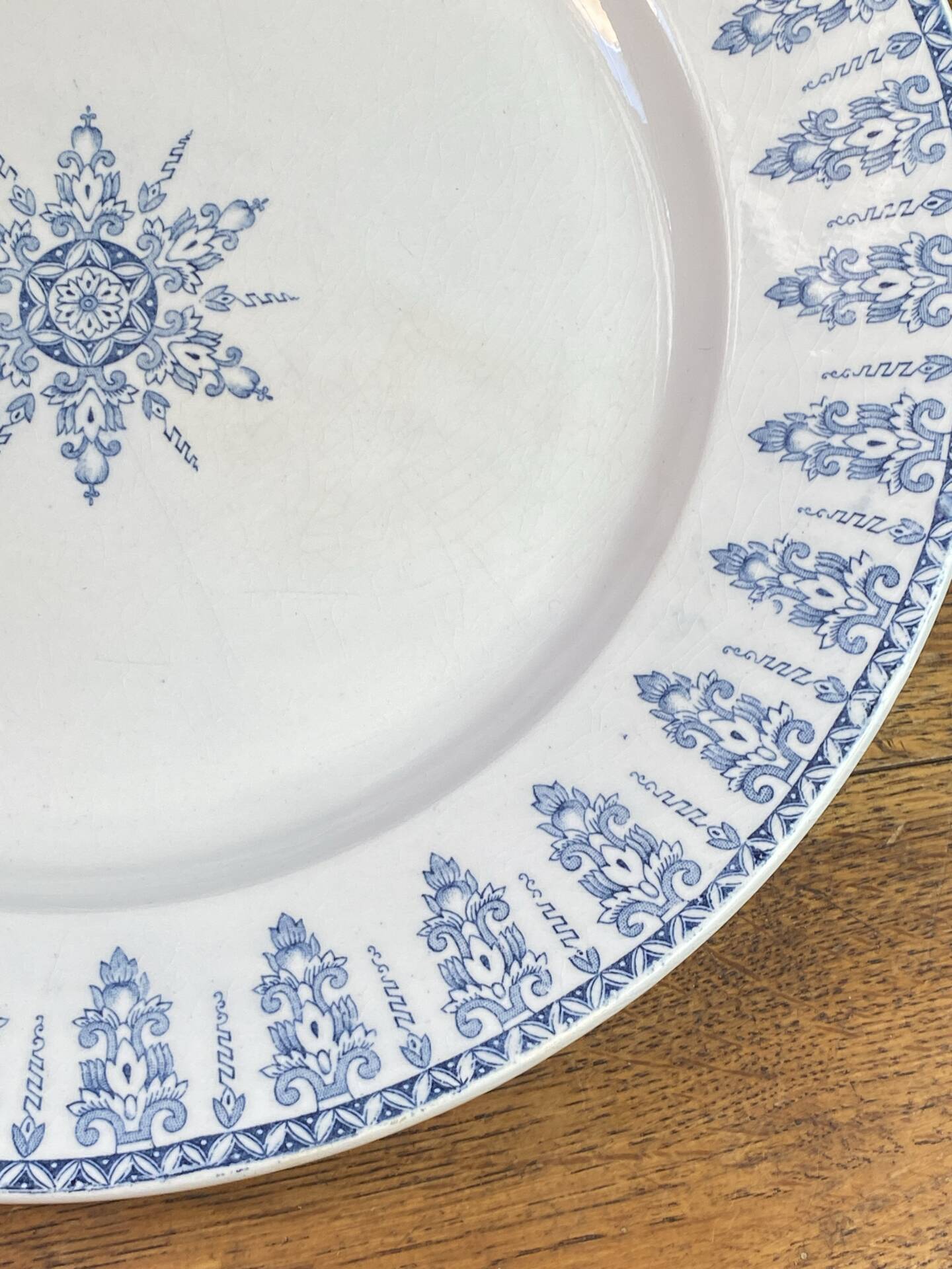 Serving dish, ironstone, Annam collection, Gien