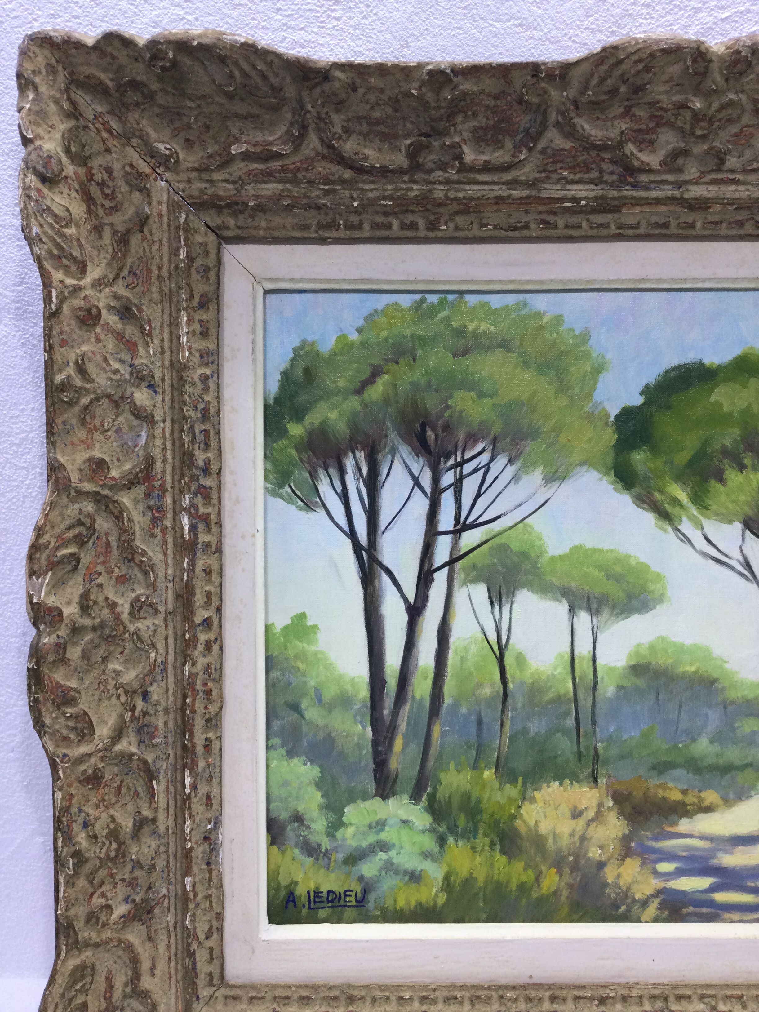 A. ledieu - oil on canvas saint raphael