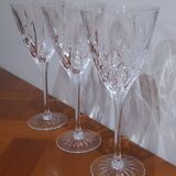 Très Joli Série De 3 Verre A Eau Cassandra En Cristal D'arques