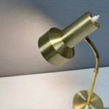 Older Swedish table lamp, estimated 1980s, in gold-colored aluminum with “bend”.