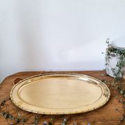 Vintage gold metal tray