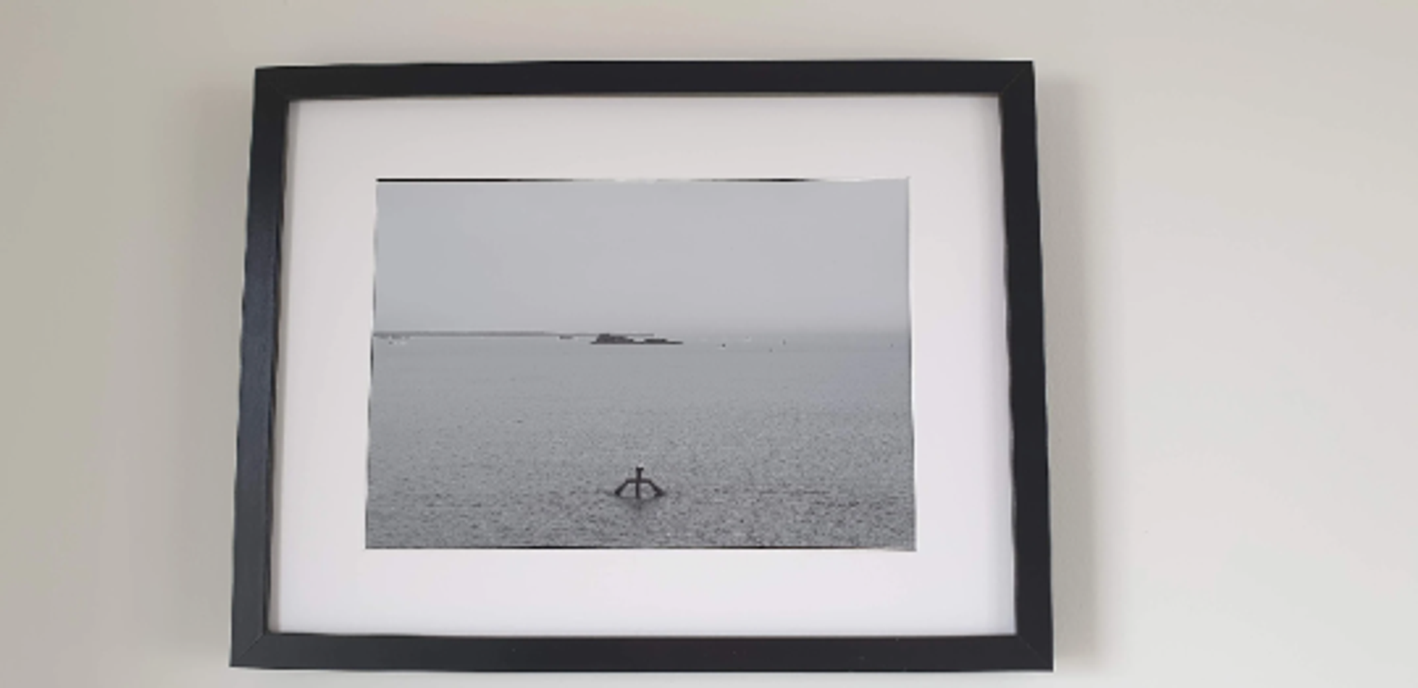 Black and white photograph on aluminium - Saint Malo, Bon Secours swimming pool