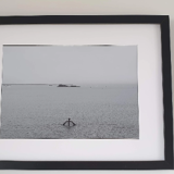 Black and white photograph on aluminium - Saint Malo, Bon Secours swimming pool