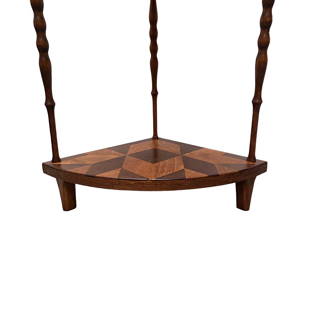 Table d'angle vintage française à étagères, années 1960