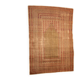 Handmade antique Turkish Ghurdes prayer rug 4.10' x 7.3' (152cm x 222cm) 1870s - 1B427