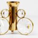 10 brass and crystal candle holders in the Palwa style by Gaetano Sciolari.