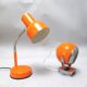Lampe de bureau orange années 70