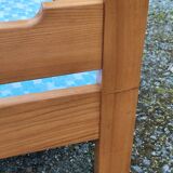 Pair of beds with twin box springs attributed to Maison Regain elm burl