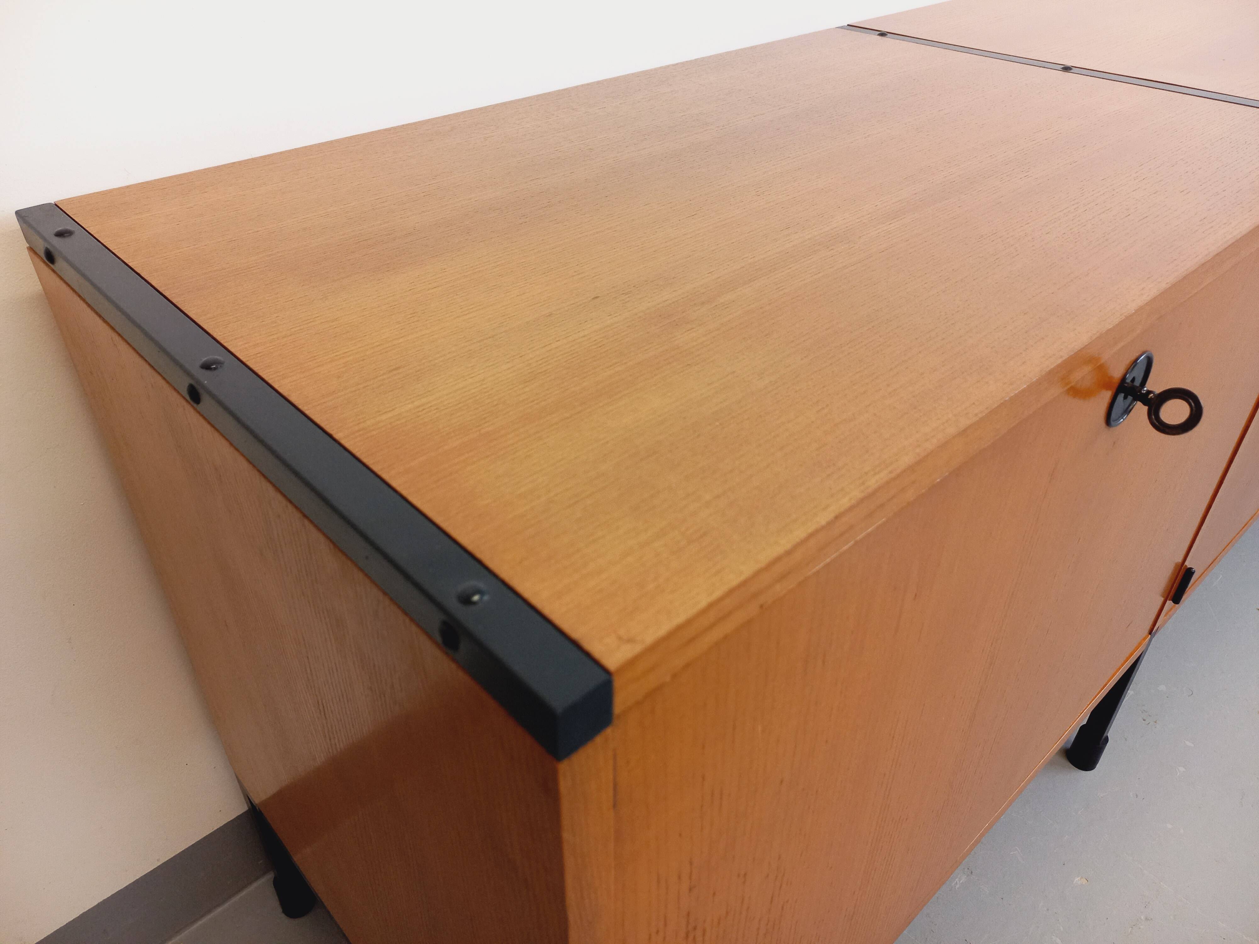 Large vintage modernist low sideboard ARP Minvielle by Guariche Mortier