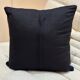 Indian cotton block print cushion with “flower” pattern - indigo blue