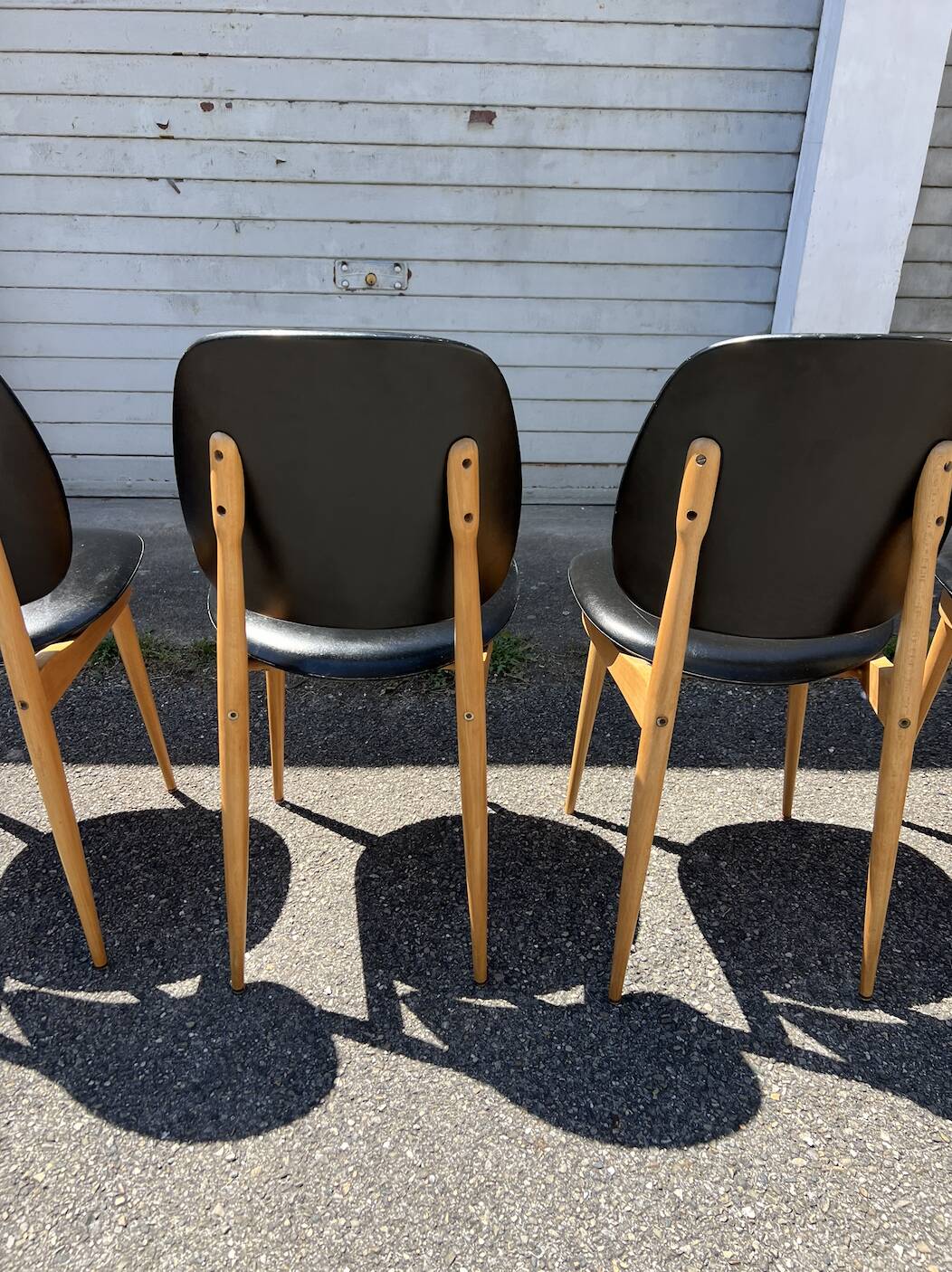 5 Chaises Pégase, Pierre Gurariche pour Baumann