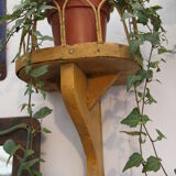 Plant yellow wooden door