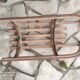Old vintage wooden sled