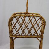 Rattan magazine holder