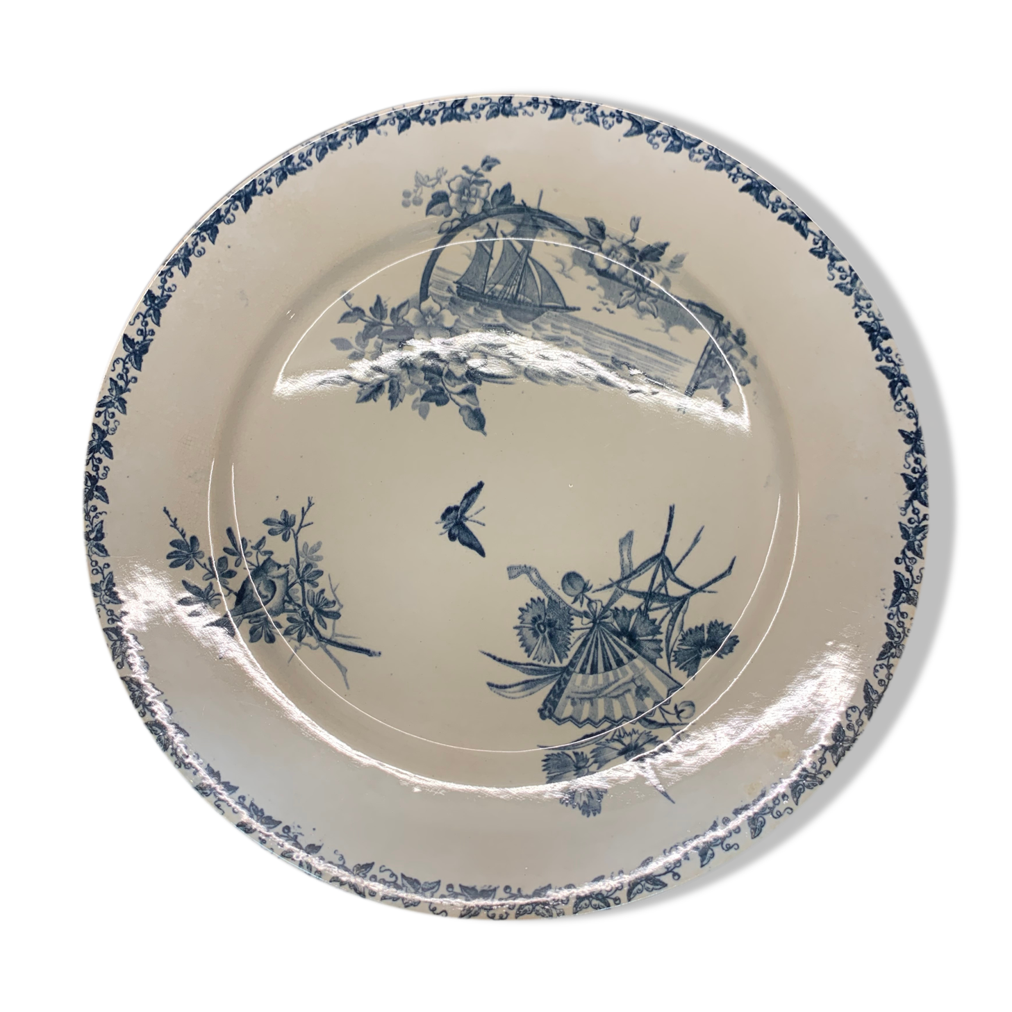 Lot 10 blue iron earth plates