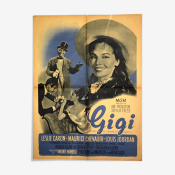 Affiche originale cinéma "Gigi" 1959  Leslie Caron, Maurice Chevalier...