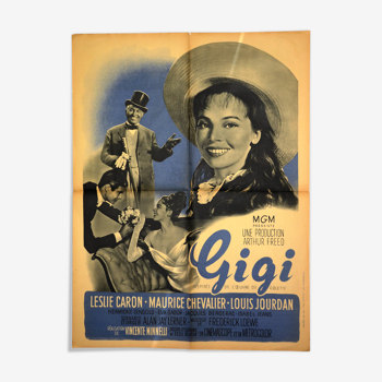 Original cinema poster "Gigi" 1959 Leslie Caron, Maurice Chevalier...