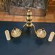 Pair of brass wall lights