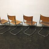 Set of 12 tubular steel chairs Mart Stam