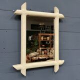 Mirror with white frame from France, 43x33 cm