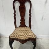 Set of eight Dutch marquetry chairs from the 19th century.