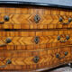 Curved chest of drawers Louis XV period in precious wood marquetry around 1750