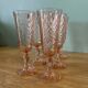 6 Rosaline Twisted Pink Champagne Flutes
