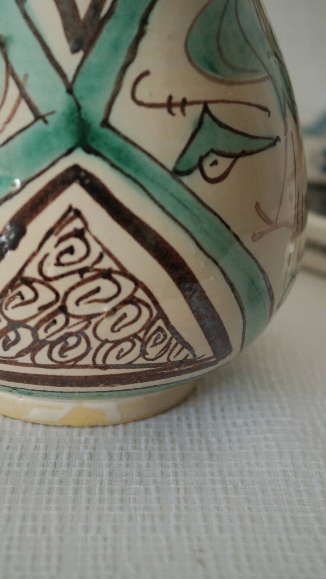 Spanish enamelled terracotta vase PUNTER 1960