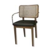 Light wood caning chair armrest caviar