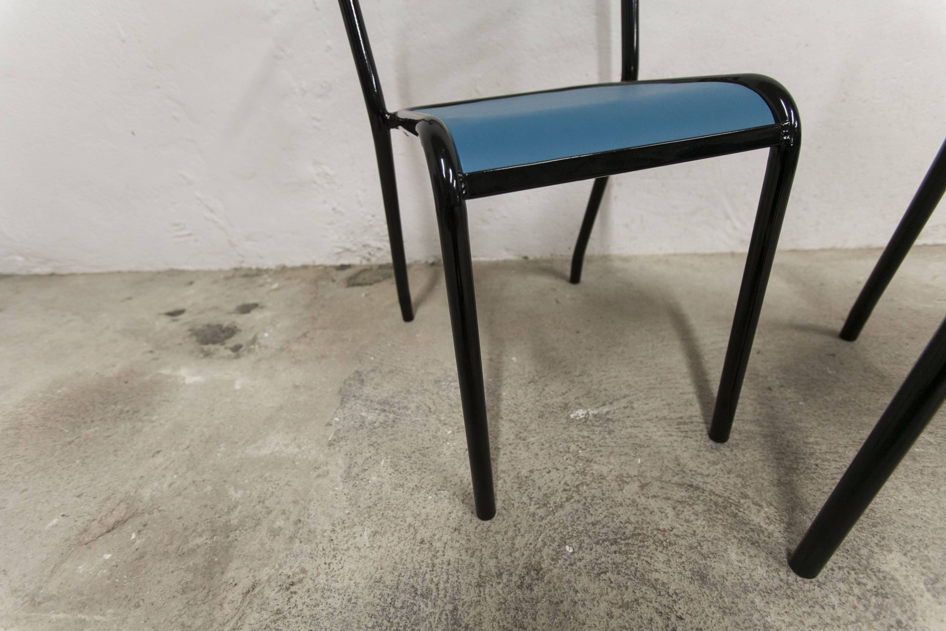 Pair of restored Jean Pauchard Tolix chairs, 1960s