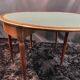 A Louis XVI period mahogany half-moon table forming a console/games table