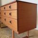 70 's teak long chest of drawers 9 drawers Shreiber