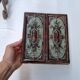 Antique Art Nouveau glazed earthenware tile from the 19th century