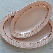 Duo de petits plats ovals Longwy modèle Betty