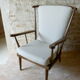 Fauteuil en bois dossier éventail baumann