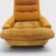 Fauteuil lounge velours côtelé "Gamba S.A. Paris" – Teinte Pêche / Abricot