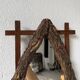 Rustic mirror wood 1900 folk art