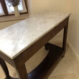 Empire console with light marble