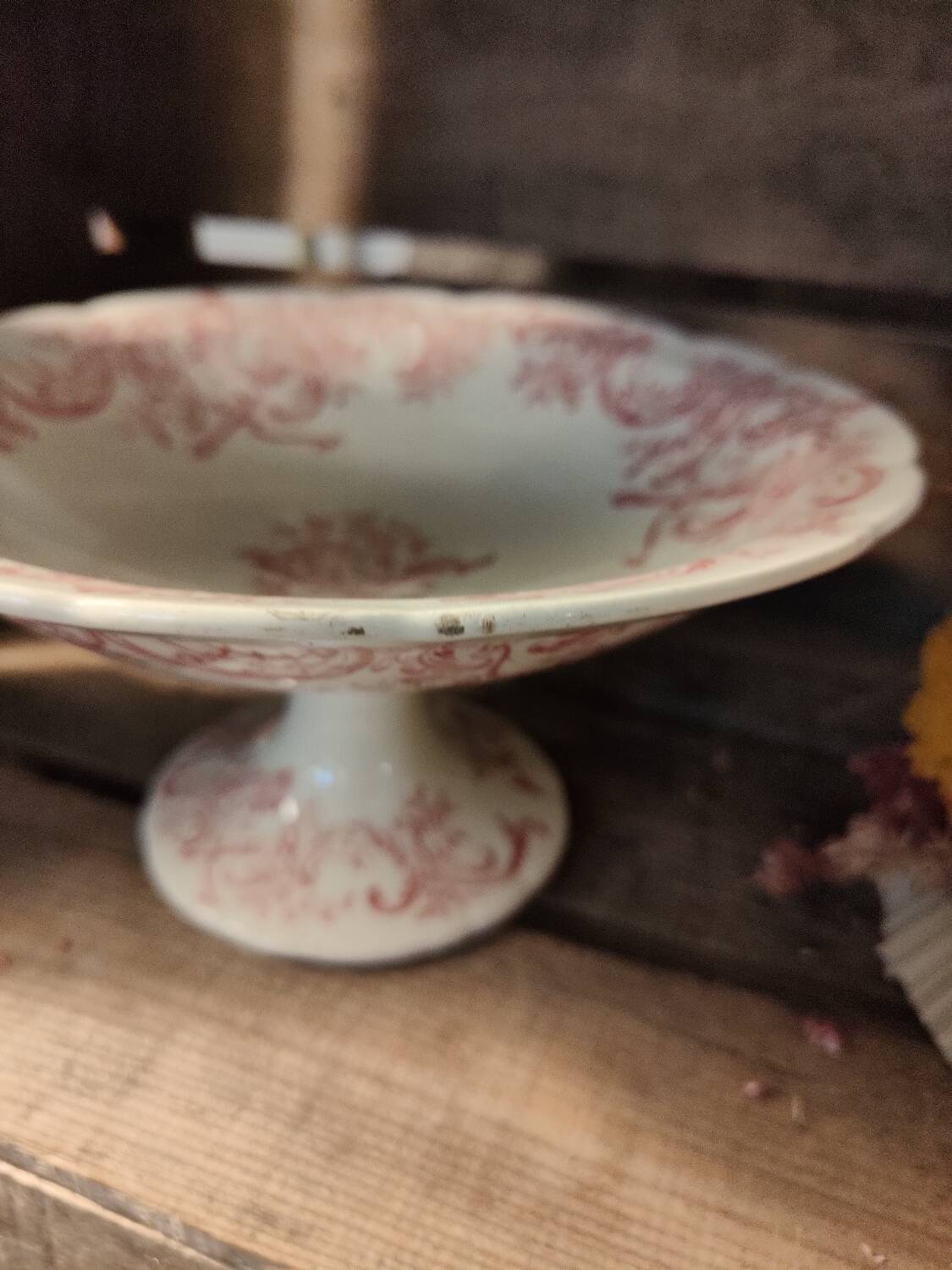 Iron earth compote bowl