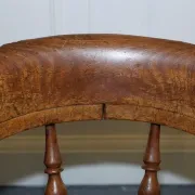 Edwardian Oak Captain's Chair for Smokers, 1900s
