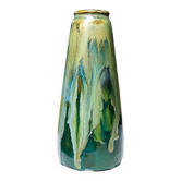 Small antique Art Deco vase in glazed ceramic, circa 1930.