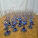 Service of 30 blue footed glasses.