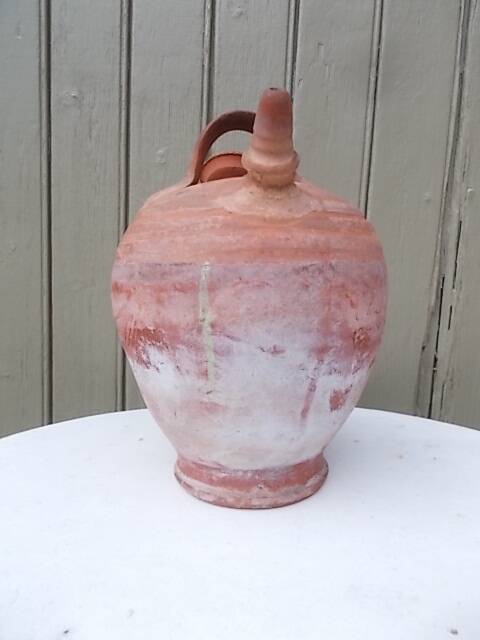 Terracotta gargoulette jug