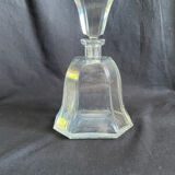 Vintage decanter with rectangular cap, flared shape