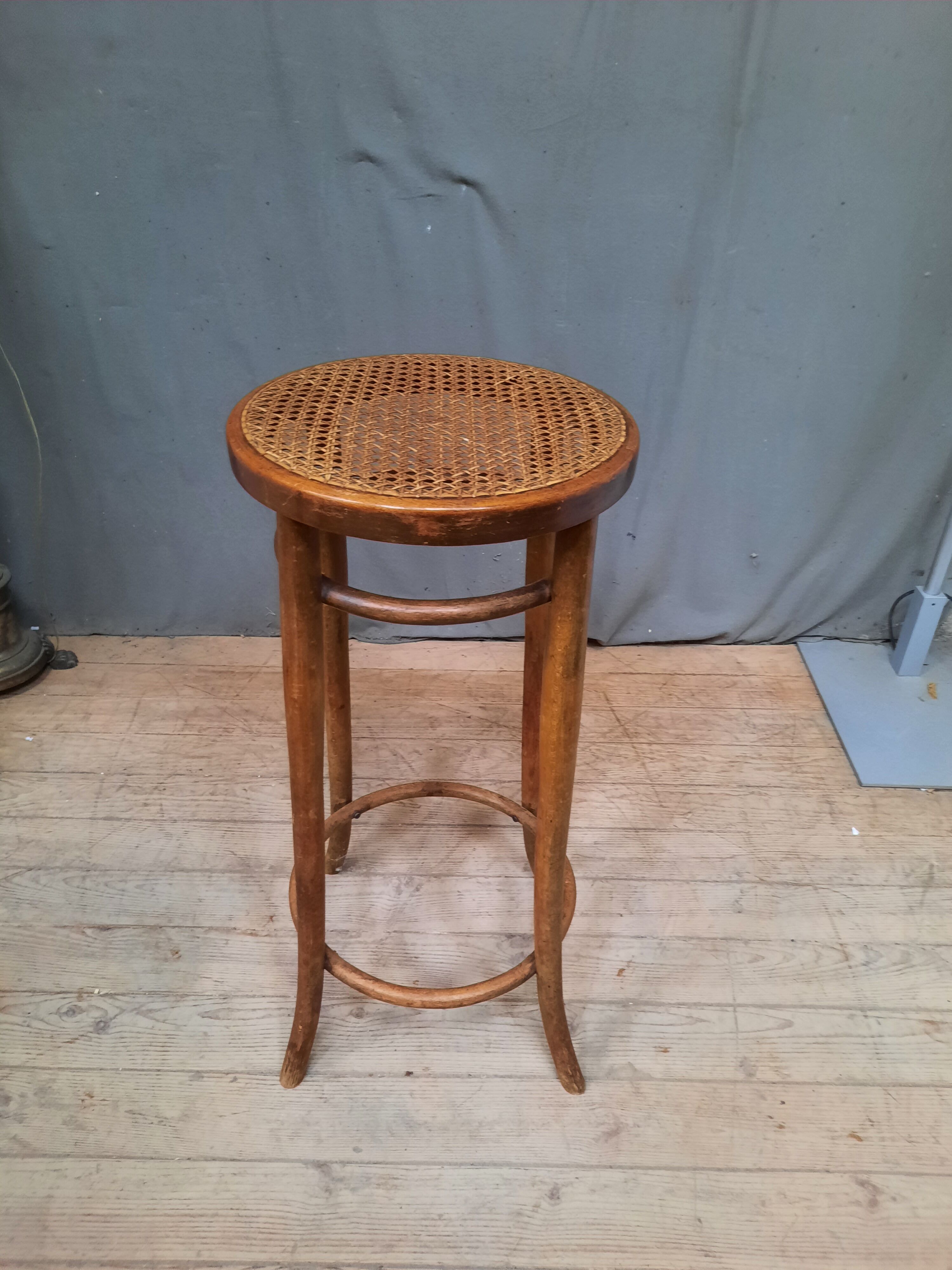 High bent wooden stool