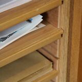 Filing cabinet with curtain