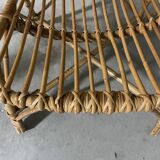 Pair of rattan armchairs