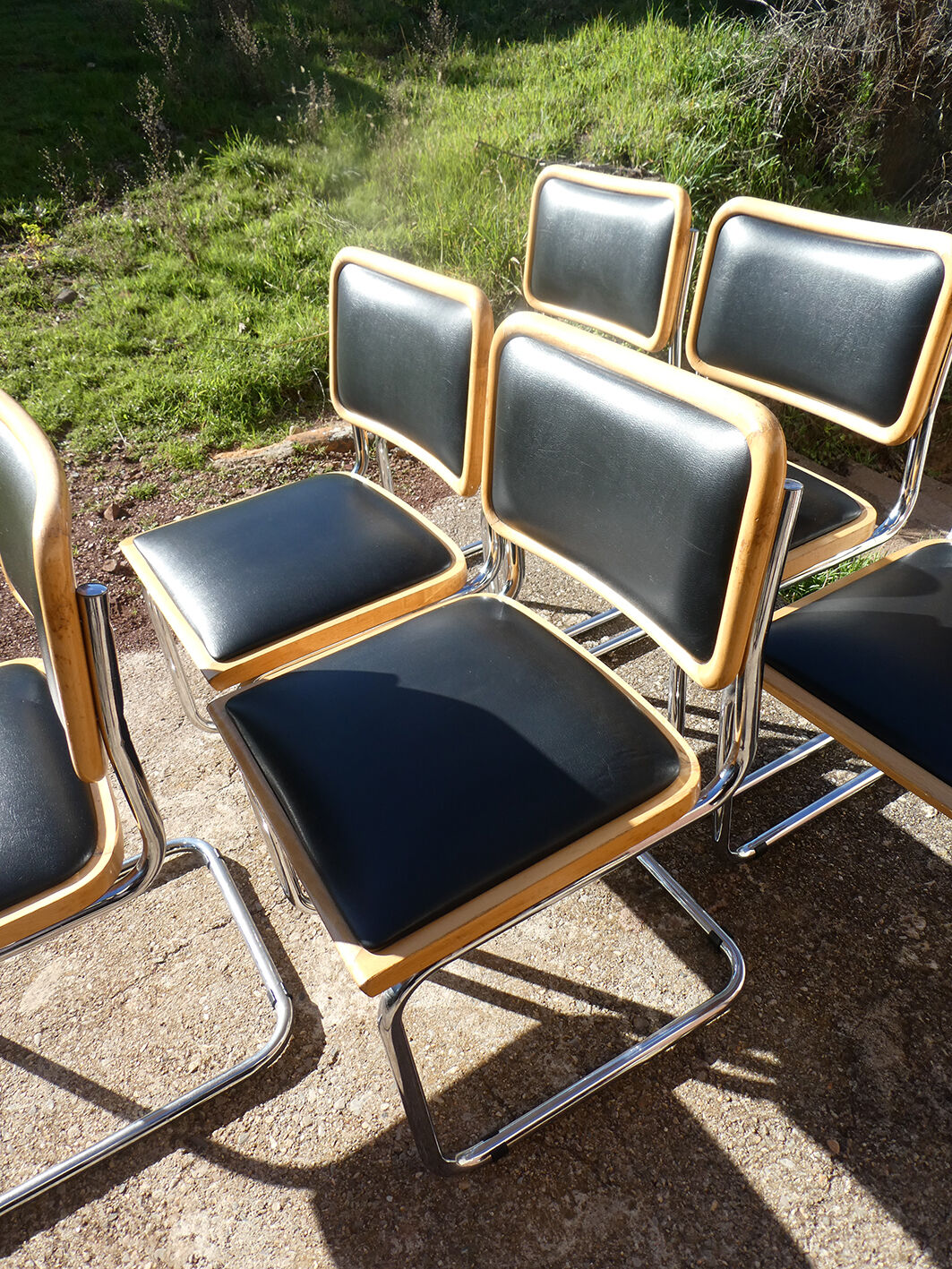 Lot de 6 chaises Cesca B32 par Marcel Breuer
