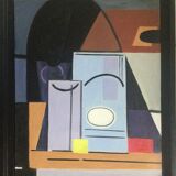 Oil on canvas board, Neo-Cubist composition